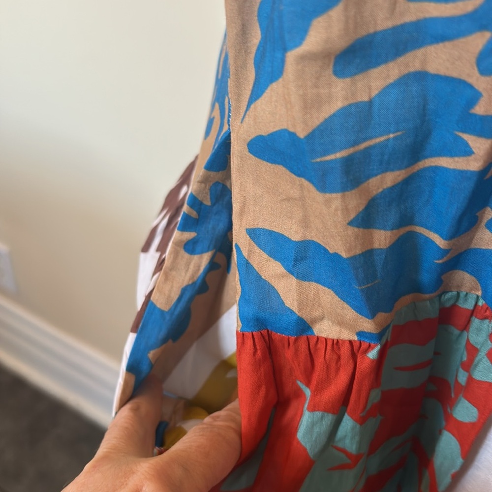 ZARA Colorful Patterned Kaftan dress size extra small - Picture 9 of 10